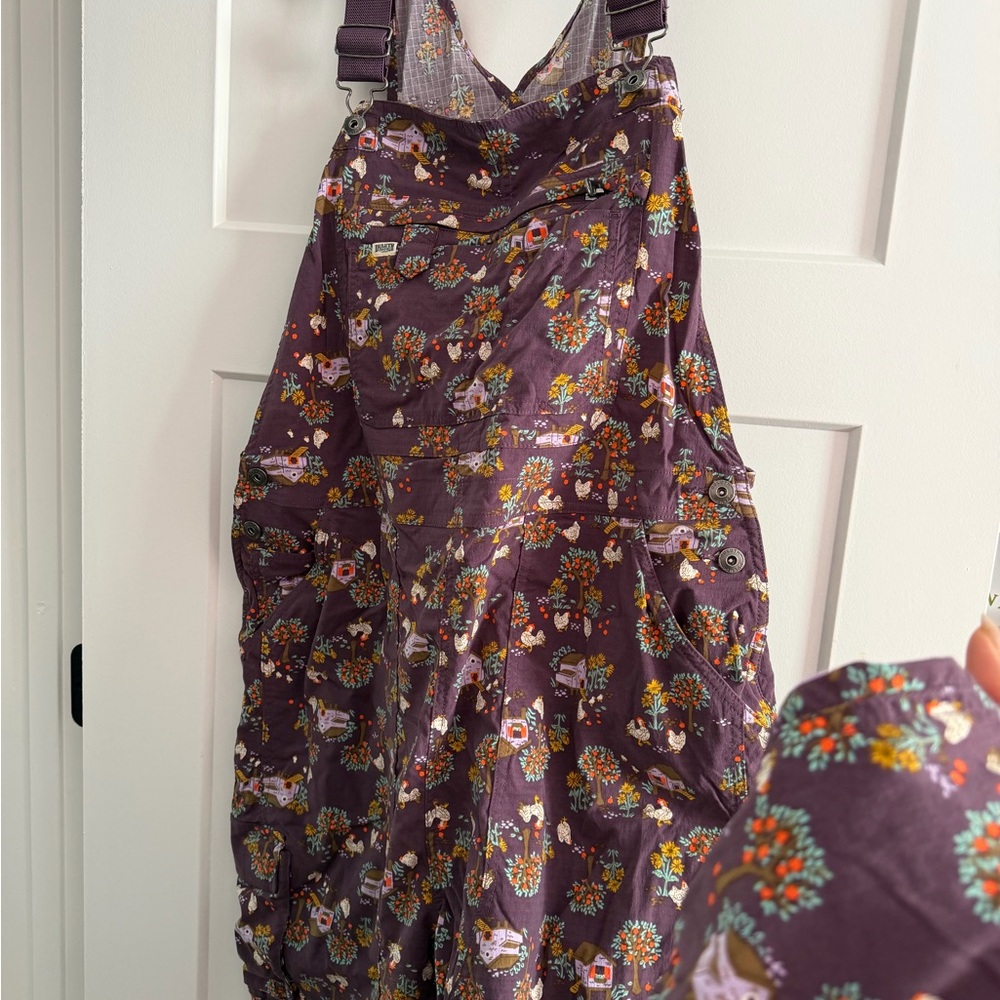 Duluth Trading Co Purple Patterned Overall  XL - Picture 6 of 10